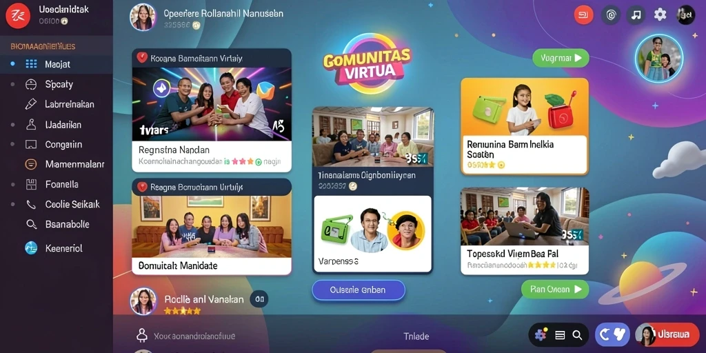 Screenshot menunjukkan antarmuka utama yang menarik.