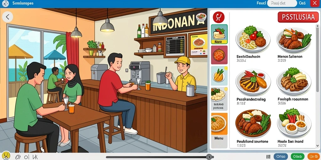 Tampilan menu utama yang menarik dan interaktif.