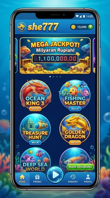 Galeri pratinjau visual she777 build APK resmi terbaru